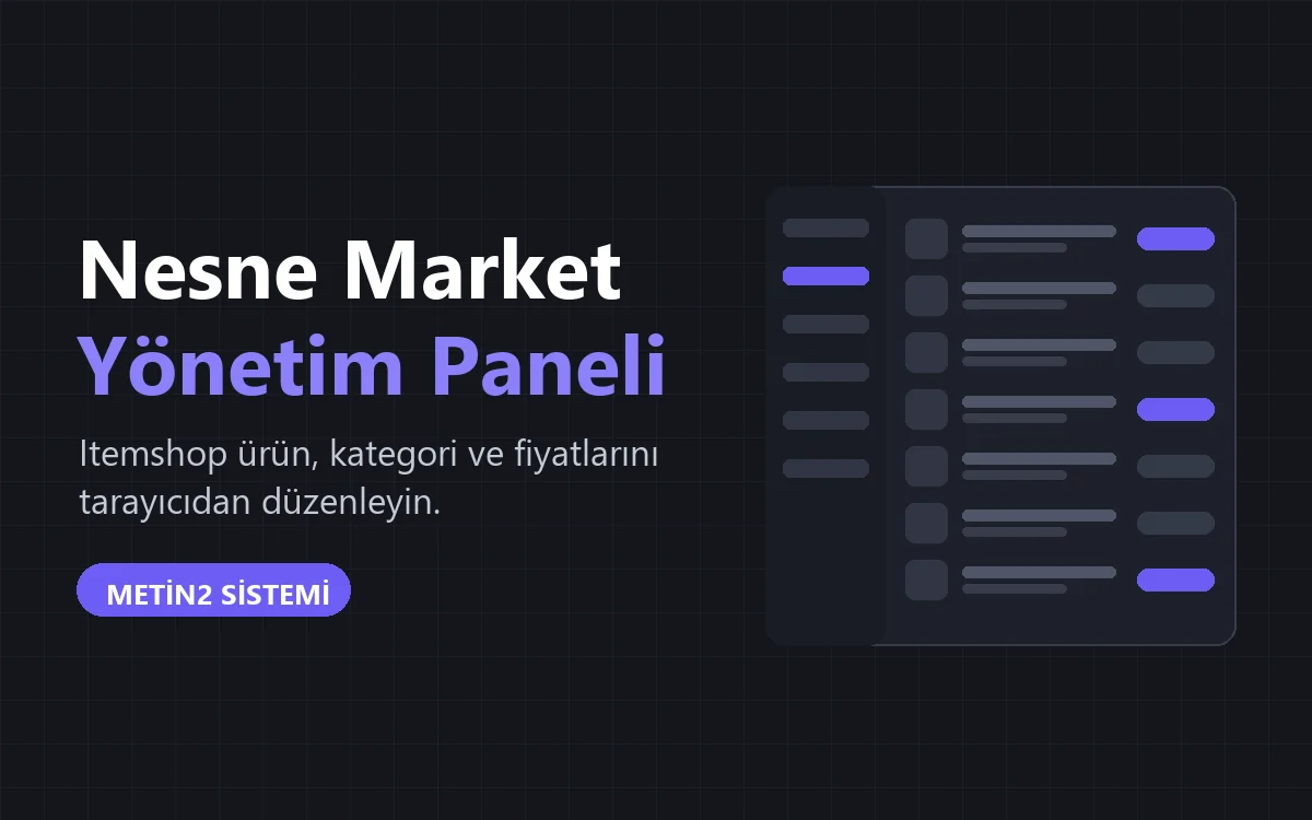 Nesne Market Yönetim Paneli